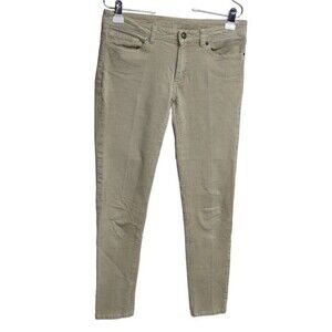 Patagonia Pants Women Size 29 Corduroy Beige Organic Cotton Slim Fit Zip